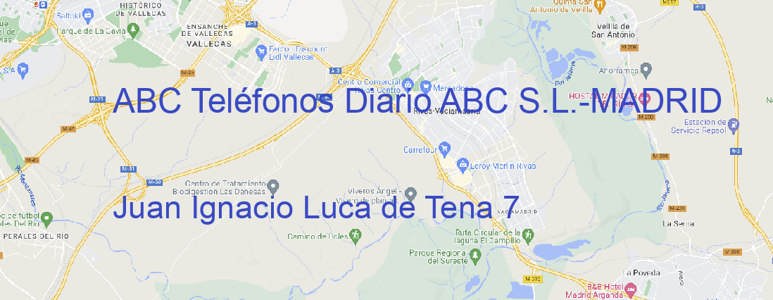 Oficina ABC Teléfonos Diario ABC S.L. MADRID